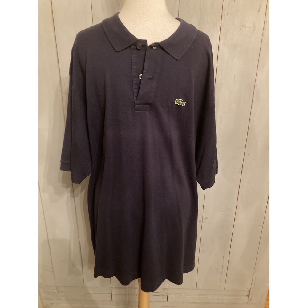 Lacoste Men's Polo Shirt Size 9 (4XL) Navy Blue Classic‎ Fit Short Sleeve